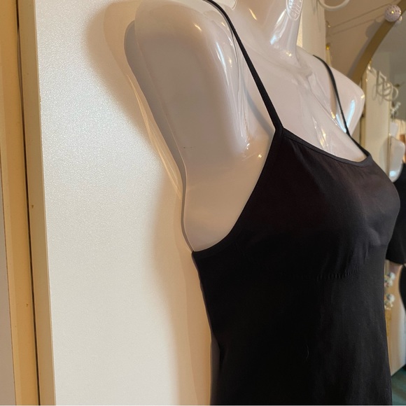 Bebe Black Built in Bra Spaghetti Strap Tank Top Size M/L NWT - Picture 6 of 14